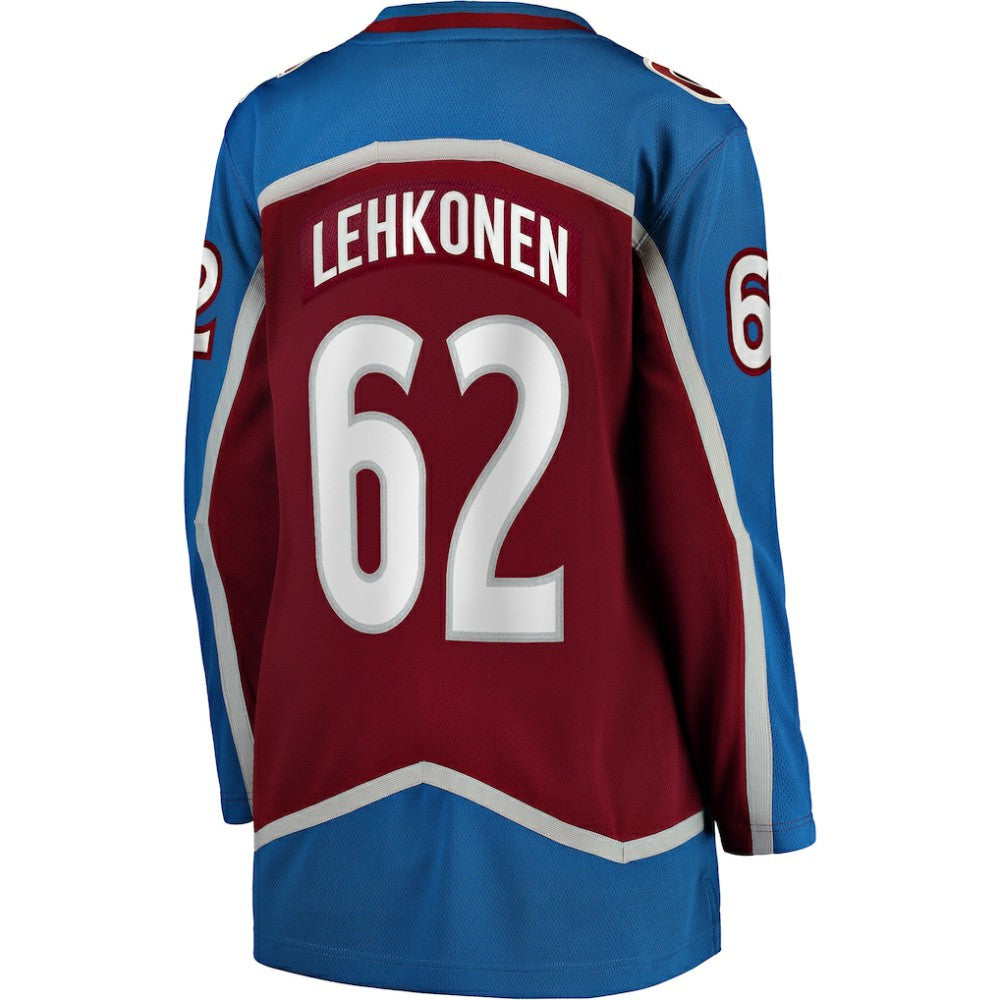 Artturi Lehkonen Colorado Avalanche Fanatics Women's Home Breakaway Player Jersey Burgundy