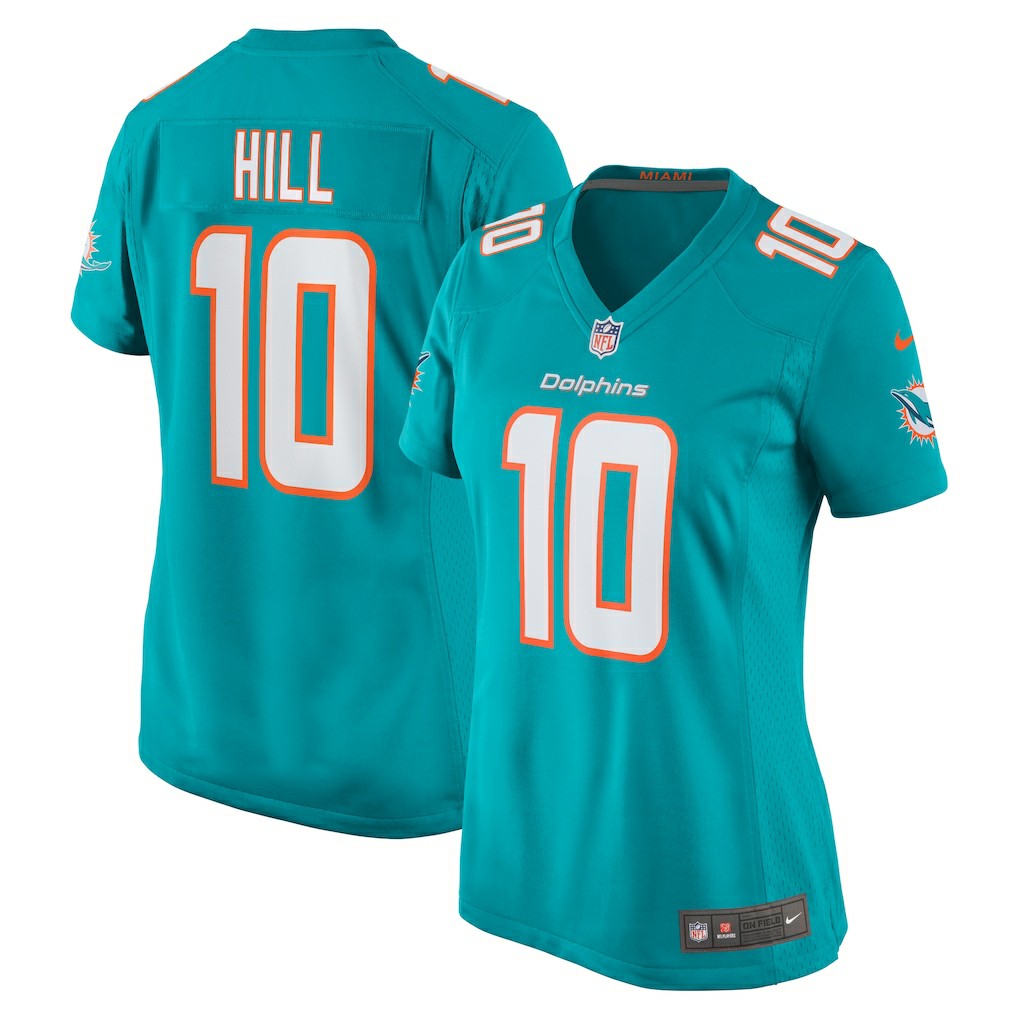 Tyreek Hill Miami Dolphins Women's Player Jersey - Aqua