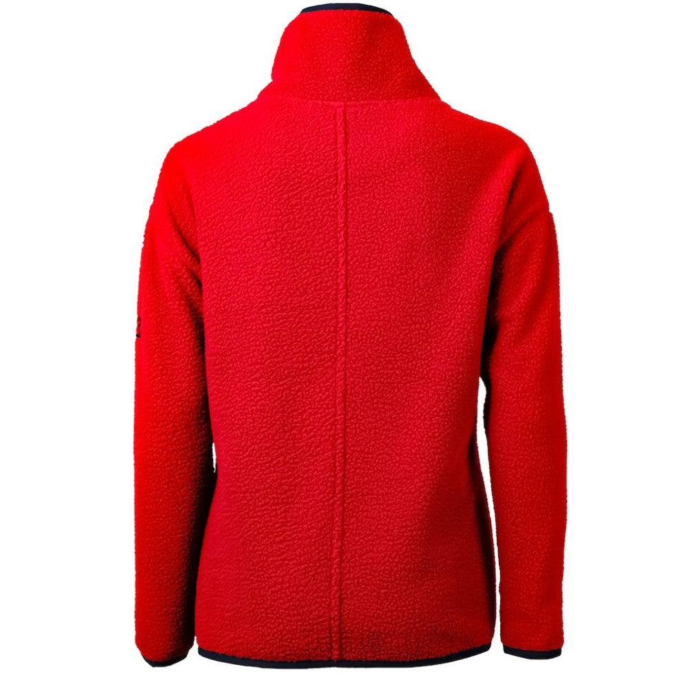 Boston Red Sox Cutter & Buck Women's Cascade Eco Sherpa Fleece Quarter-Zip Pullover Jacket Red