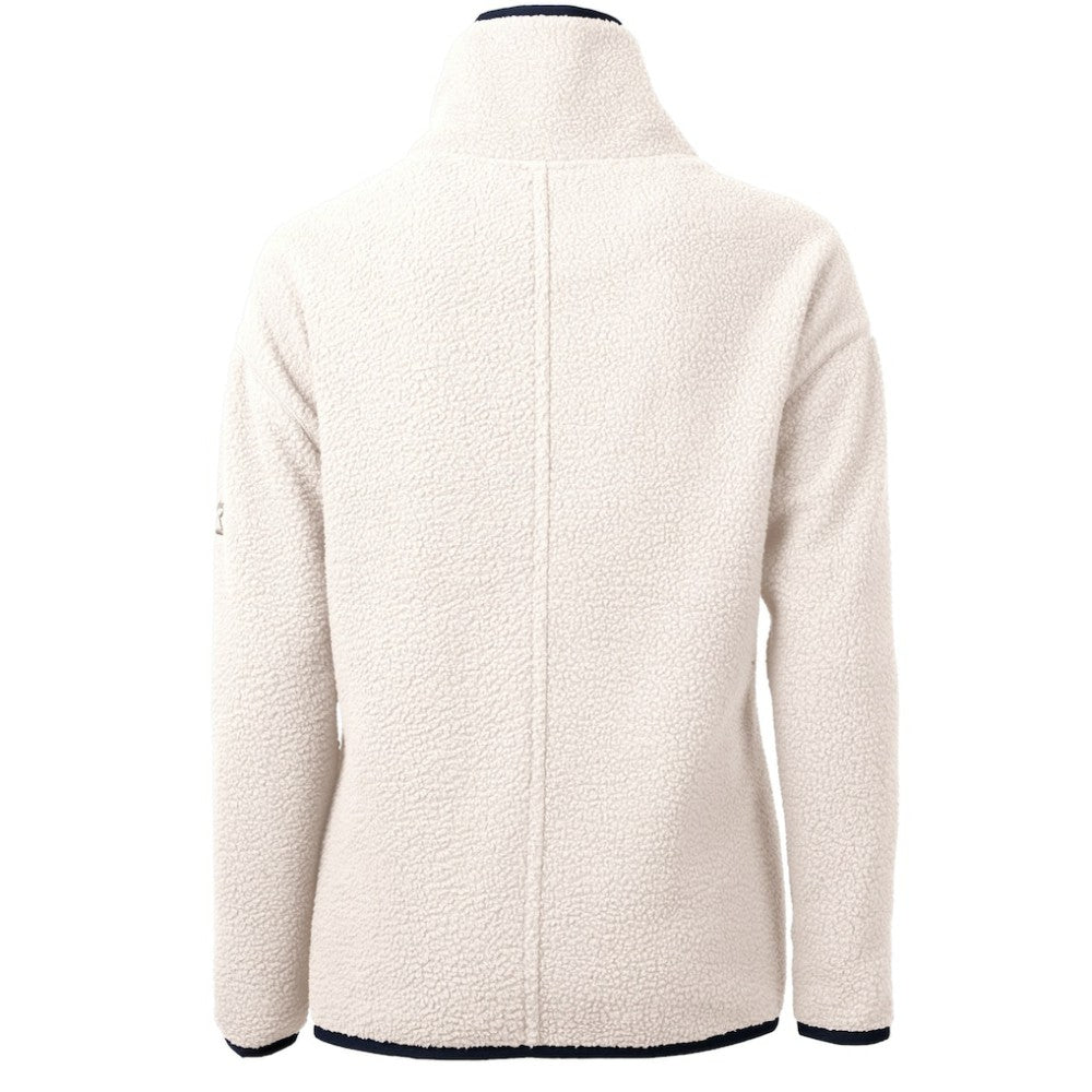 St. Louis Cardinals Cutter & Buck Women's Cascade Eco Sherpa Fleece Quarter-Zip Pullover Jacket White/Navy