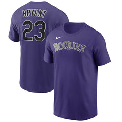 Kris Bryant Colorado Rockies Name & Number T-Shirt Purple | Nike