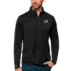 Colorado Avalanche Antigua Tribute Quarter-Zip Pullover Top Black