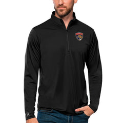 Florida Panthers Antigua Tribute Quarter-Zip Pullover Top Black