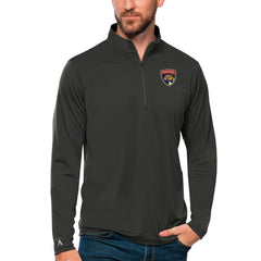 Florida Panthers Antigua Tribute Quarter-Zip Pullover Top Charcoal