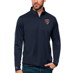 Florida Panthers Antigua Tribute Quarter-Zip Pullover Top Navy
