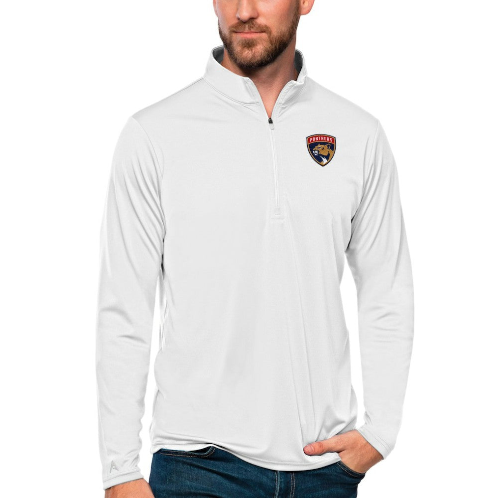 Florida Panthers Antigua Tribute Quarter-Zip Pullover Top White