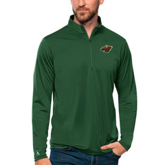 Minnesota Wild Antigua Tribute Quarter-Zip Pullover Top Green