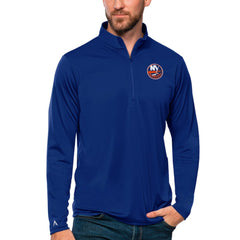 New York Islanders Antigua Tribute Quarter-Zip Pullover Top Royal