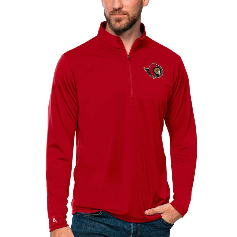 Ottawa Senators Antigua Tribute Quarter-Zip Pullover Top Red