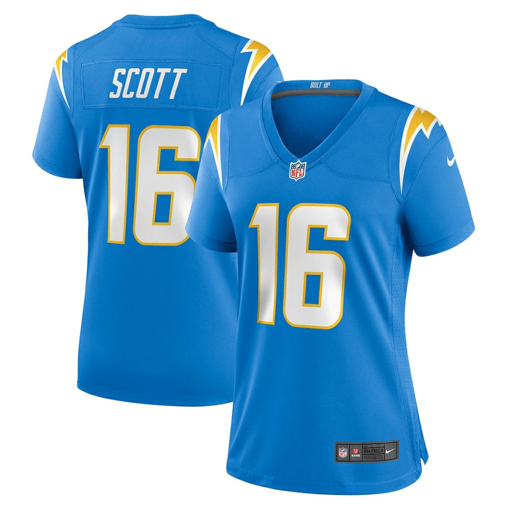 JK Scott Los Angeles Chargers Women's Game Jersey - Powder Blue