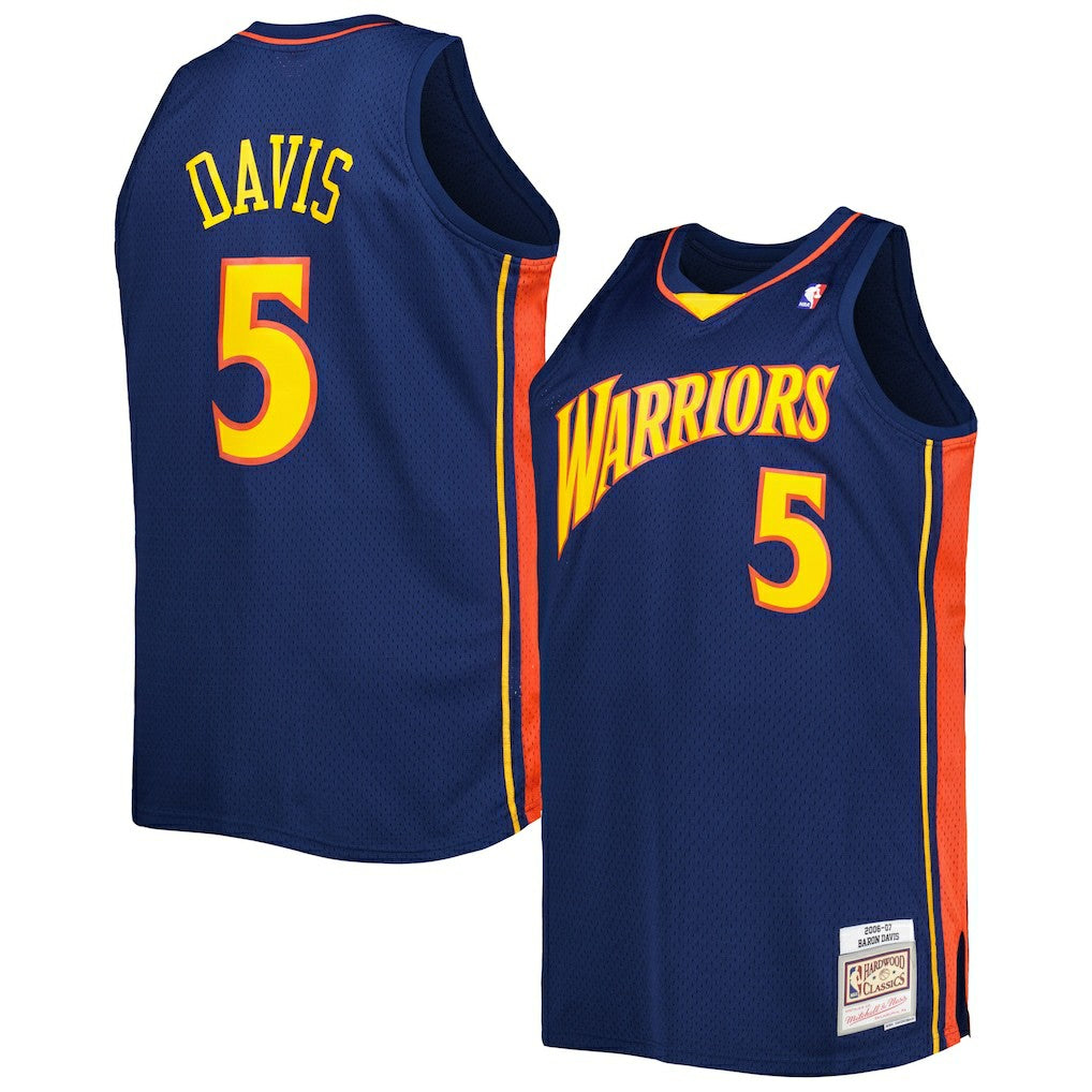 Baron Davis Golden State Warriors Big & Tall Hardwood Classics 2006/07 Swingman Jersey sale - Navy