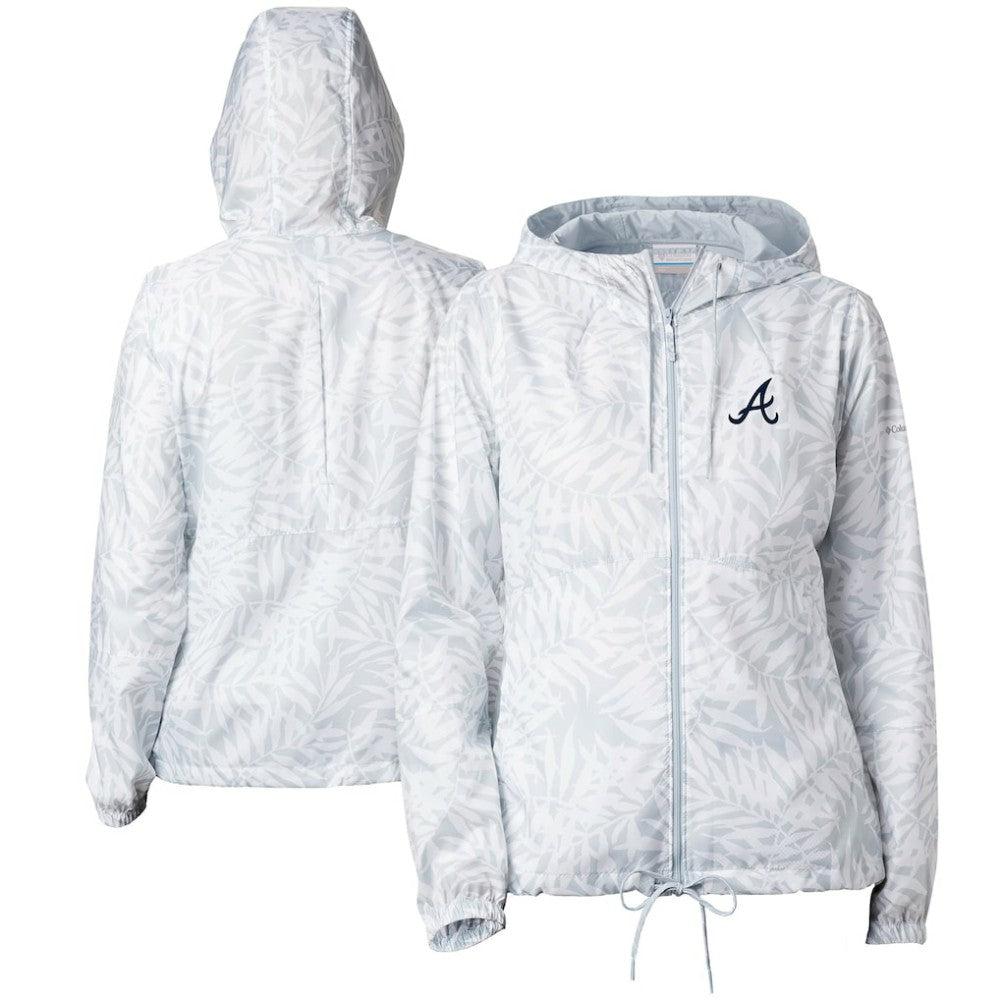 Atlanta Braves Women's Flash Forward Full-Zip Windbreaker Jacket Gray | Columbia