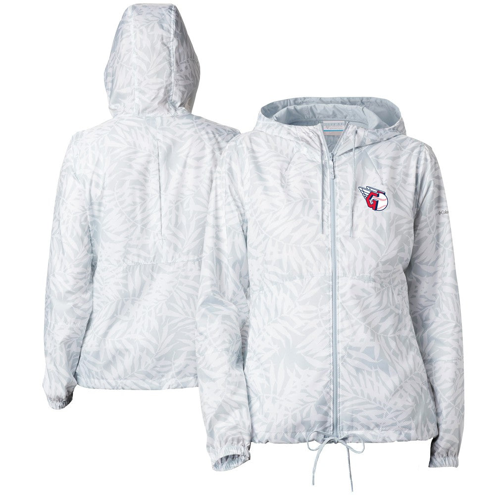 Cleveland Guardians Women's Flash Forward Full-Zip Windbreaker Jacket Gray | Columbia