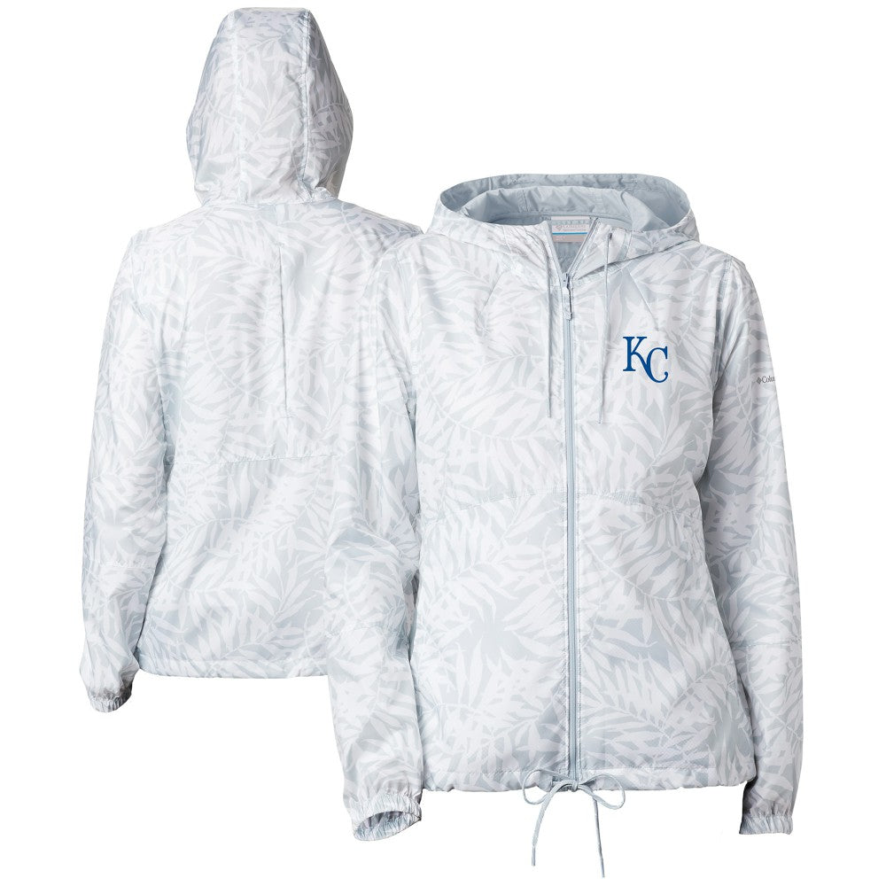 Kansas City Royals Women's Flash Forward Full-Zip Windbreaker Jacket White | Columbia