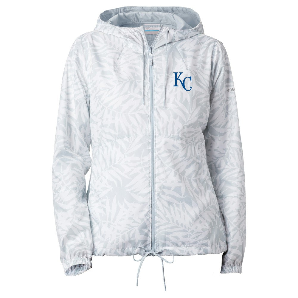 Kansas City Royals Women's Flash Forward Full-Zip Windbreaker Jacket White | Columbia