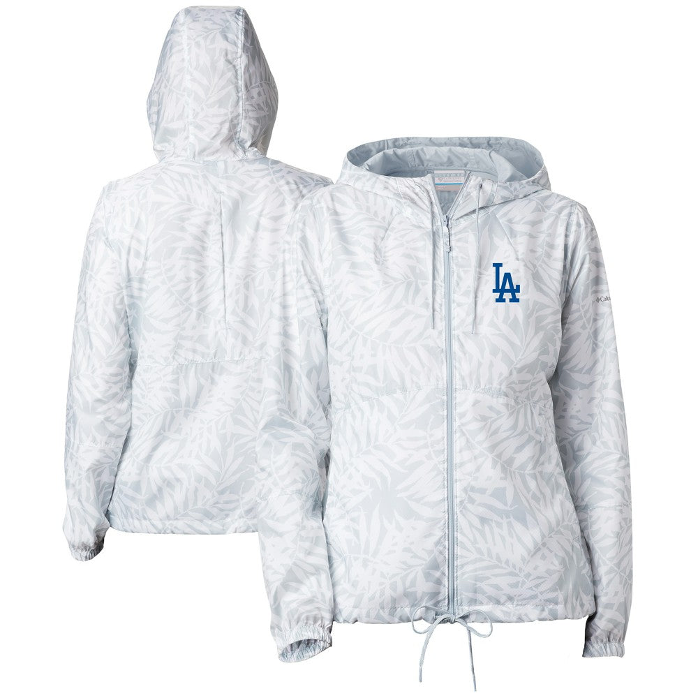 Los Angeles Dodgers Women's Flash Forward Full-Zip Windbreaker Jacket White | Columbia
