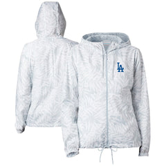 Los Angeles Dodgers Women's Flash Forward Full-Zip Windbreaker Jacket White | Columbia