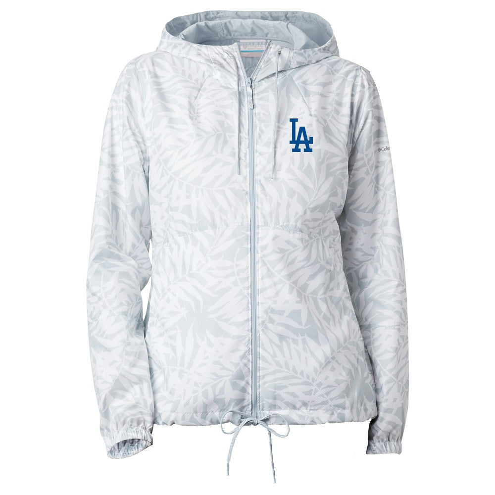 Los Angeles Dodgers Women's Flash Forward Full-Zip Windbreaker Jacket White | Columbia