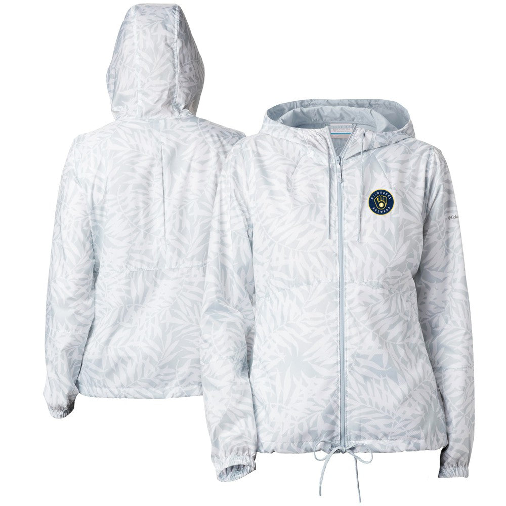 Milwaukee Brewers Women's Flash Forward Full-Zip Windbreaker Jacket Gray | Columbia
