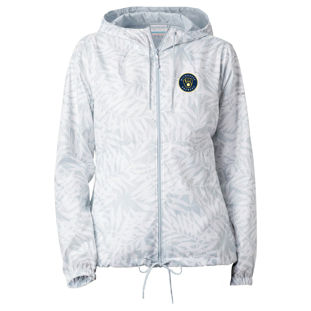 Milwaukee Brewers Women's Flash Forward Full-Zip Windbreaker Jacket Gray | Columbia