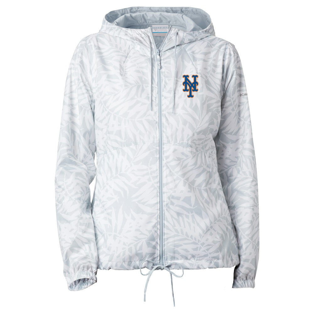 New York Mets Women's Flash Forward Full-Zip Windbreaker Jacket Gray | Columbia