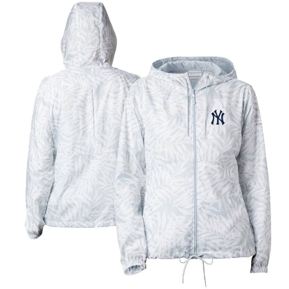 New York Yankees Women's Flash Forward Full-Zip Windbreaker Jacket Gray | Columbia