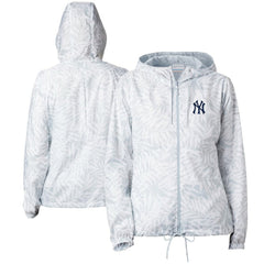New York Yankees Women's Flash Forward Full-Zip Windbreaker Jacket Gray | Columbia