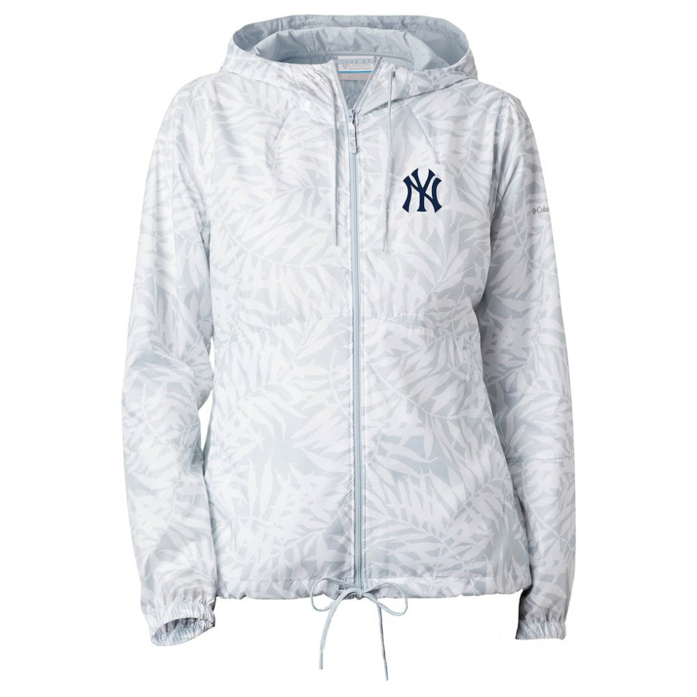 New York Yankees Women's Flash Forward Full-Zip Windbreaker Jacket Gray | Columbia
