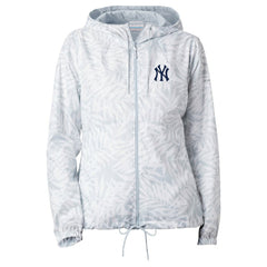 New York Yankees Women's Flash Forward Full-Zip Windbreaker Jacket Gray | Columbia