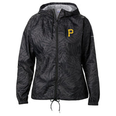 Pittsburgh Pirates Women's Team Flash Forward Full-Zip Windbreaker Jacket Black | Columbia