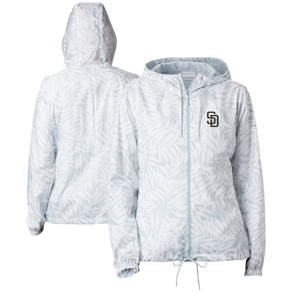 San Diego Padres Women's Flash Forward Full-Zip Windbreaker Jacket Gray | Columbia