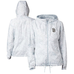 San Diego Padres Women's Flash Forward Full-Zip Windbreaker Jacket Gray | Columbia