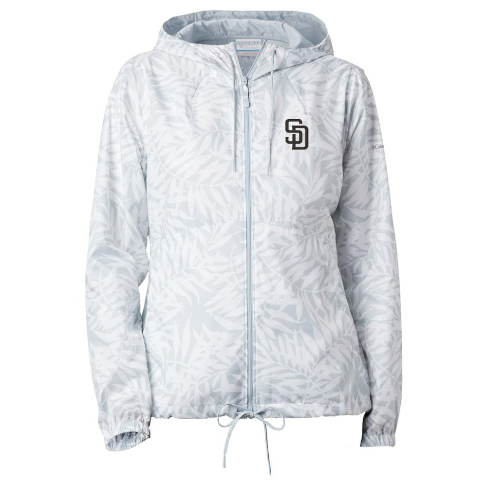 San Diego Padres Women's Flash Forward Full-Zip Windbreaker Jacket Gray | Columbia