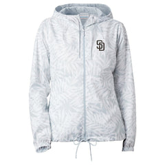 San Diego Padres Women's Flash Forward Full-Zip Windbreaker Jacket Gray | Columbia