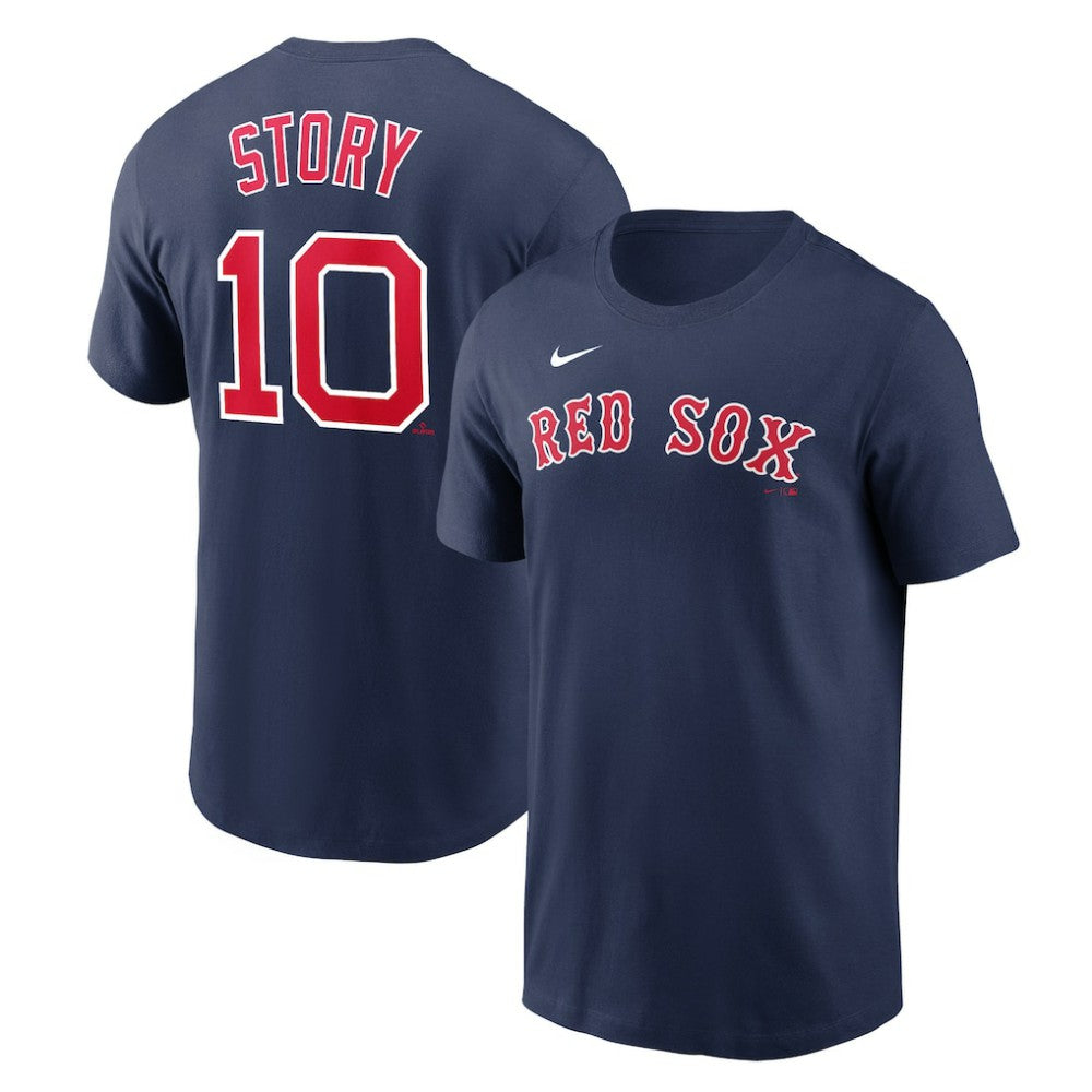 Trevor Story Boston Red Sox Name & Number T-Shirt Navy | Nike