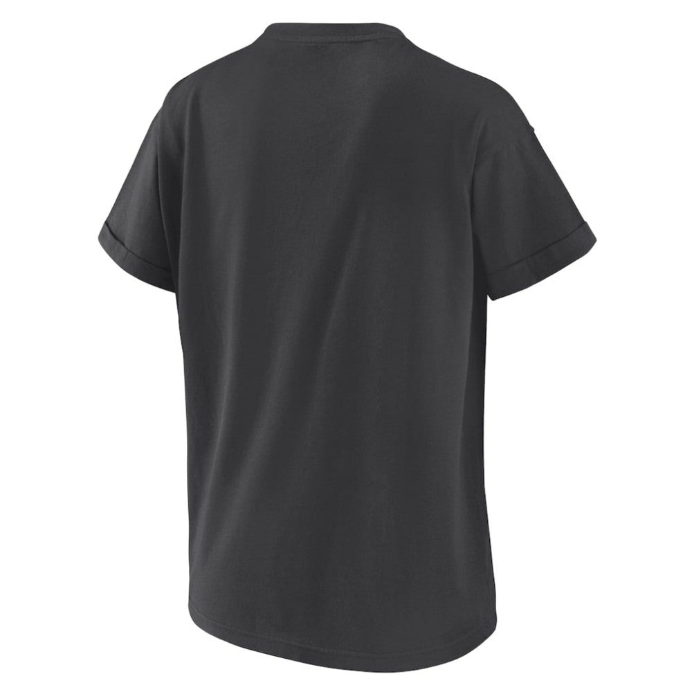 Chicago White Sox WEAR by Erin Andrews Women's Oversized Boyfriend T-Shirt Charcoal