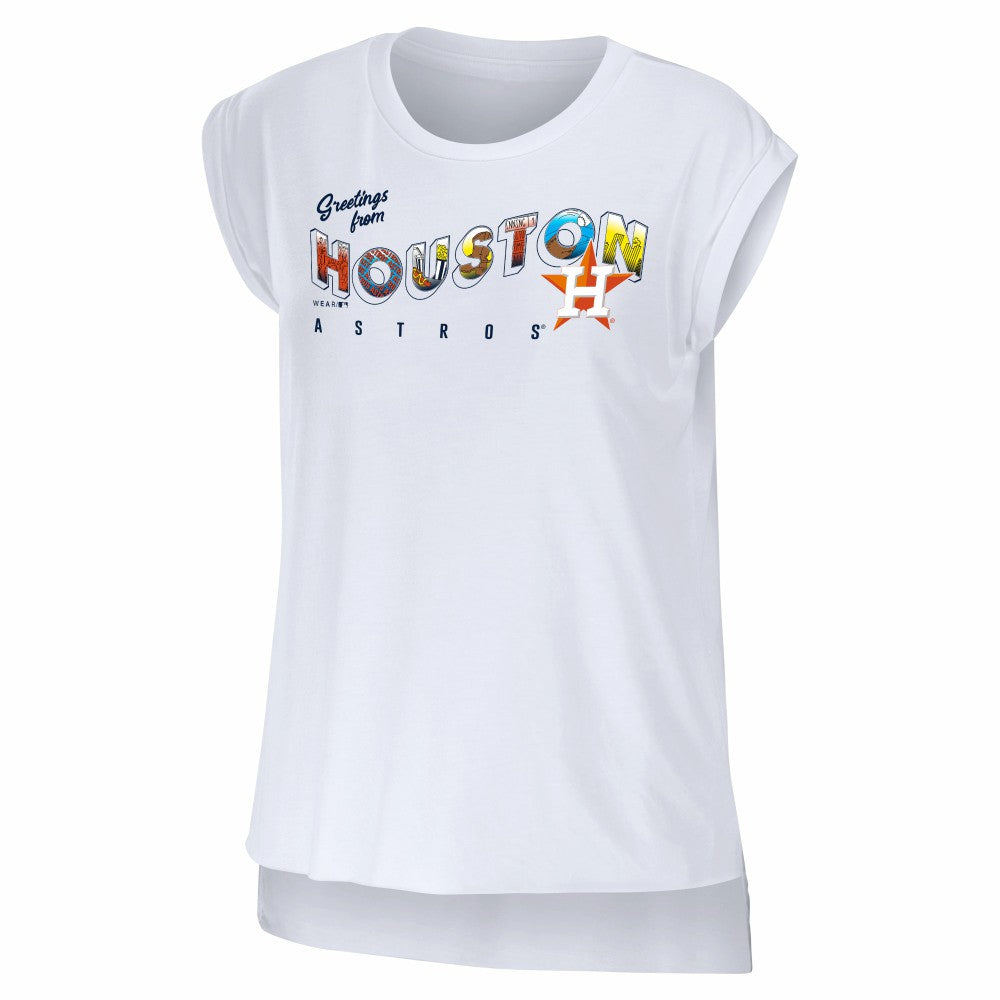 Houston Astros WEAR by Erin Andrews Women's Greetings From T-Shirt White