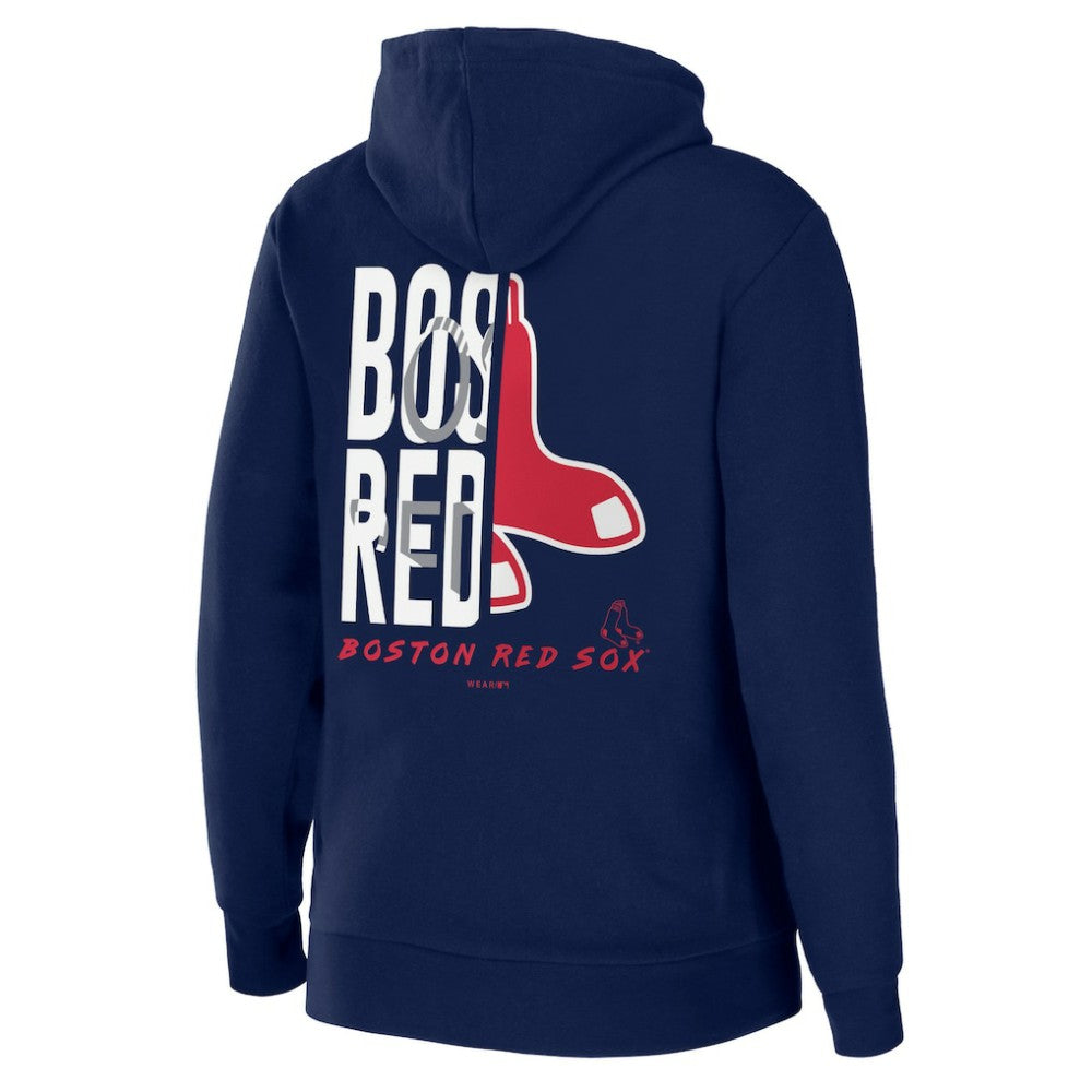 Boston Red Sox WEAR by Erin Andrews Women's Sponge Fleece Full-Zip Hoodie Navy