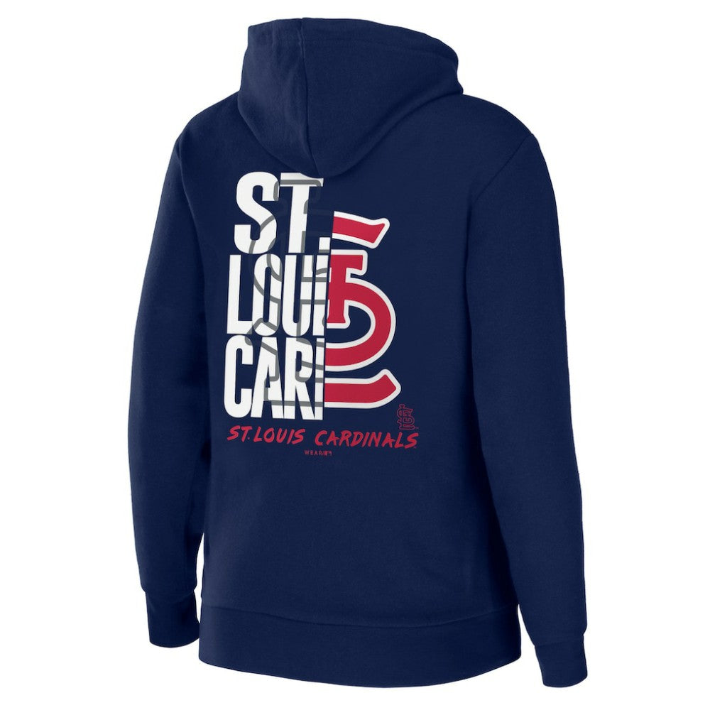 St. Louis Cardinals WEAR by Erin Andrews Women's Sponge Fleece Full-Zip Hoodie Navy