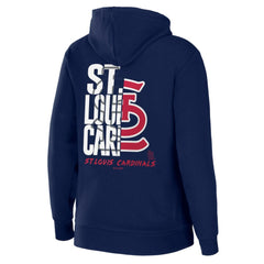 St. Louis Cardinals WEAR by Erin Andrews Women's Sponge Fleece Full-Zip Hoodie Navy