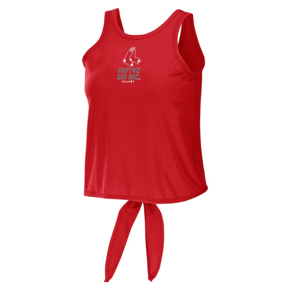 Boston Red Sox WEAR by Erin Andrews Women's Open Back Twist Tie Tank Top Red
