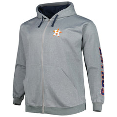 Houston Astros Profile Big & Tall Pullover Hoodie Ash