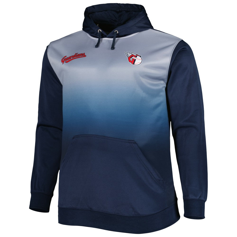 Cleveland Guardians Fade Sublimated Fleece Pullover Hoodie Navy