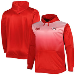 Cincinnati Reds Fade Sublimated Fleece Pullover Hoodie Red