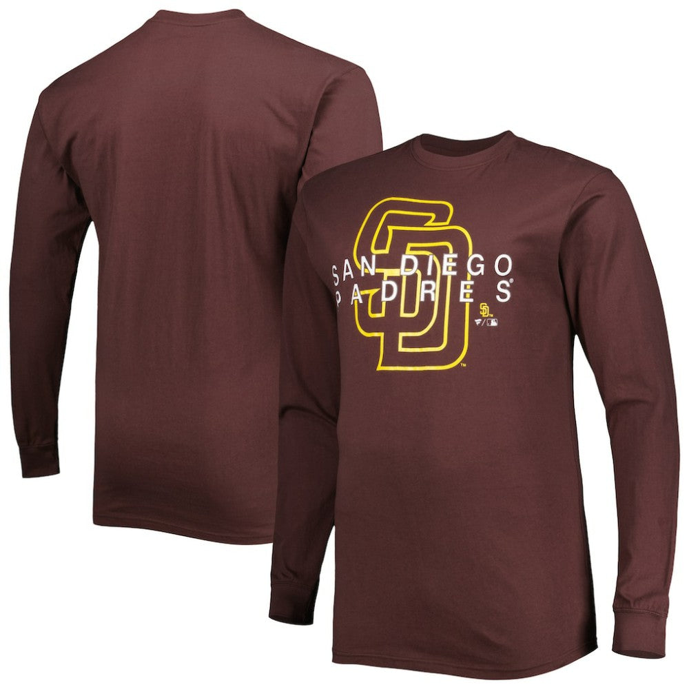 San Diego Padres Big & Tall Long Sleeve T-Shirt Brown
