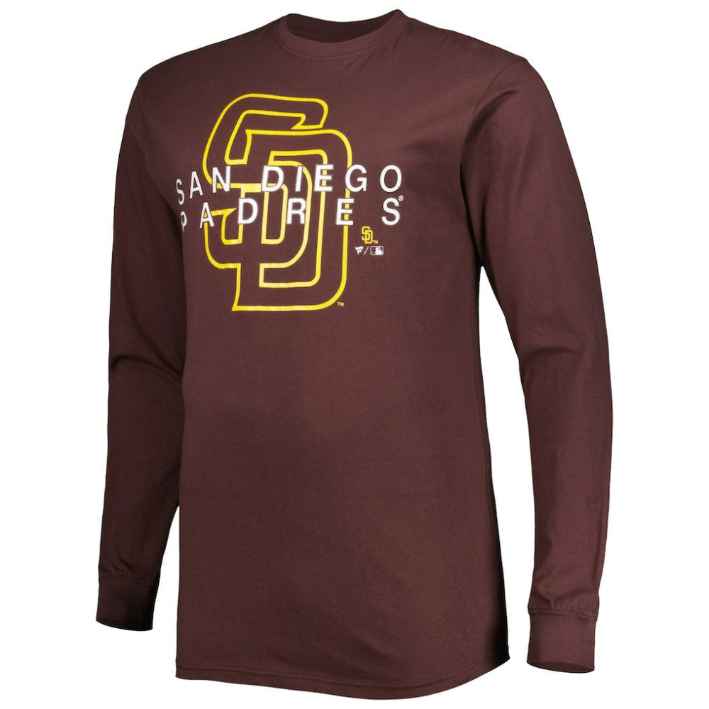 San Diego Padres Big & Tall Long Sleeve T-Shirt Brown