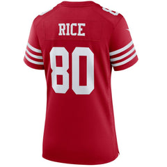 Jerry Rice San Francisco 49ers Women's Retired Player Game Jersey - Scarlet