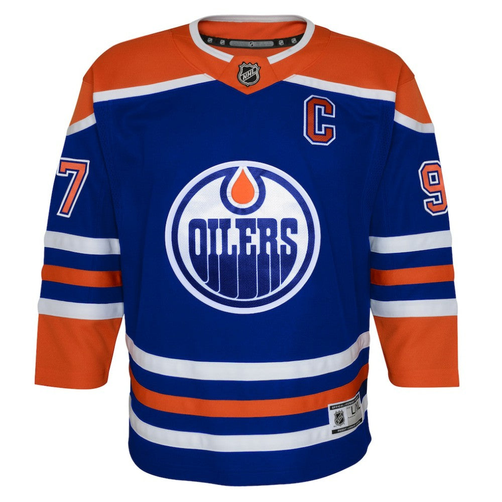 Connor McDavid Edmonton Oilers Youth Home Premier Player Jersey Royal