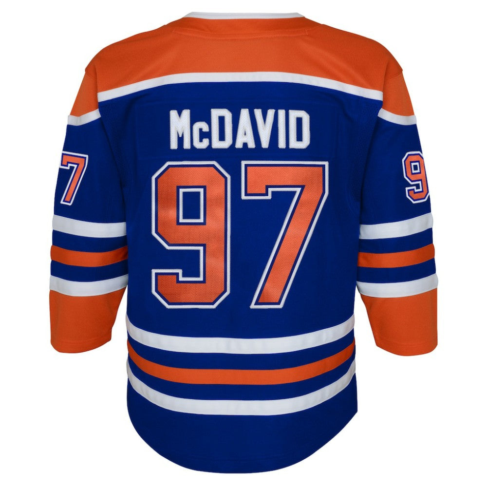 Connor McDavid Edmonton Oilers Youth Home Premier Player Jersey Royal