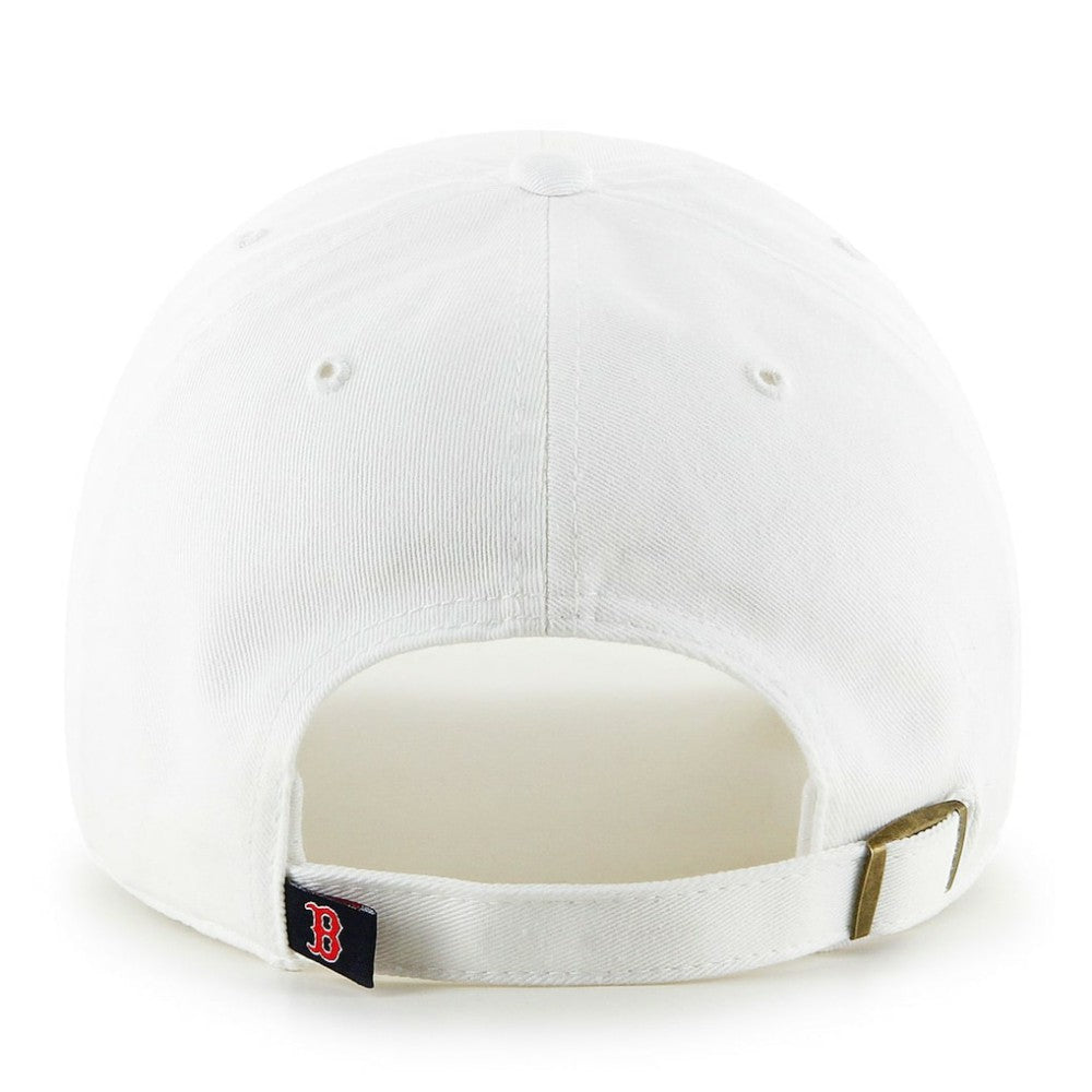 Boston Red Sox Team Logo Clean Up Adjustable Hat White | 47 brand